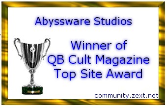 Abyssware Studios - Winner of QB Cult Magazine Top Site Award - December 2000